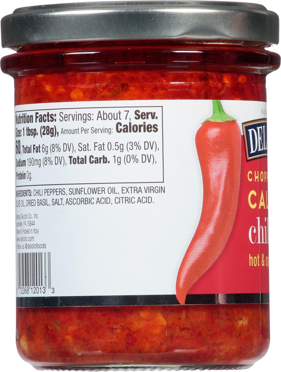slide 6 of 13, DeLallo Chopped Calabrian Chili Peppers, 6.7 oz
