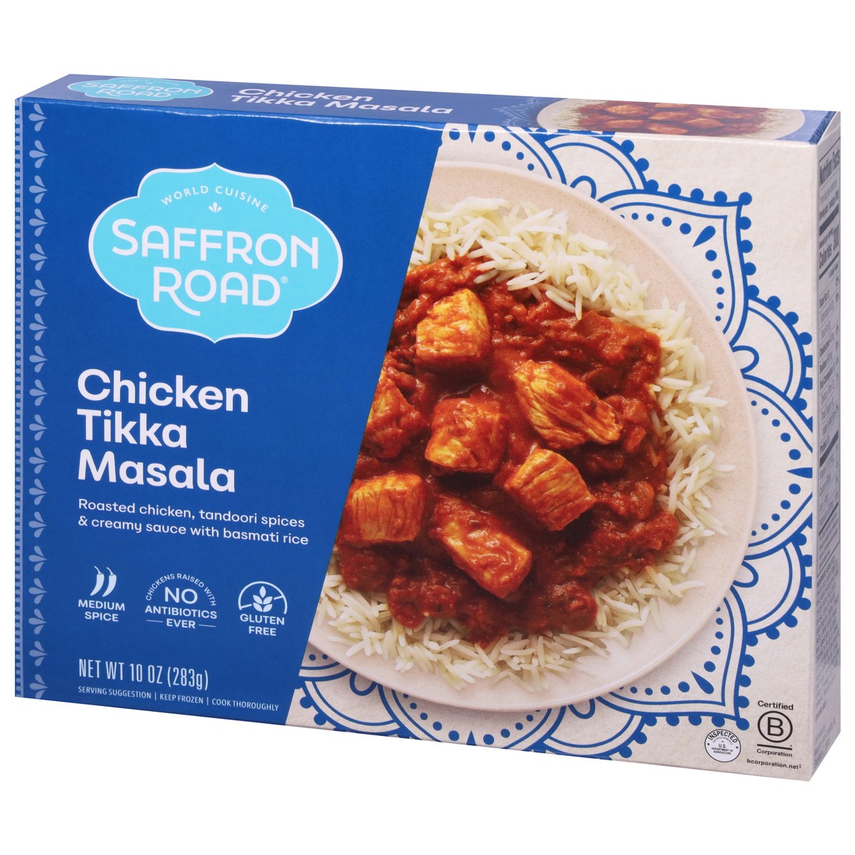 slide 3 of 9, Saffron Road Gluten-Free Chicken Tikka Masala Indian Meal, 10 oz (Frozen), 10 oz