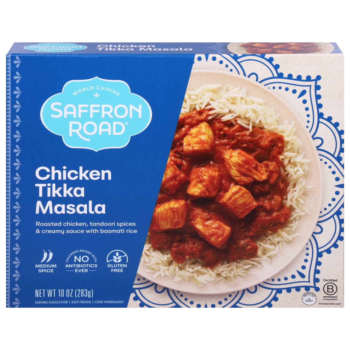 slide 1 of 9, Saffron Road Gluten-Free Chicken Tikka Masala Indian Meal, 10 oz (Frozen), 10 oz