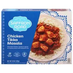 Saffron Road Gluten-Free Chicken Tikka Masala Indian Meal, 10 oz (Frozen)