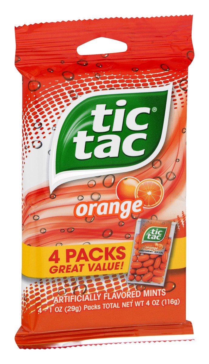 slide 7 of 10, Tic Tac Orange Big Packs Mints, 4 ct