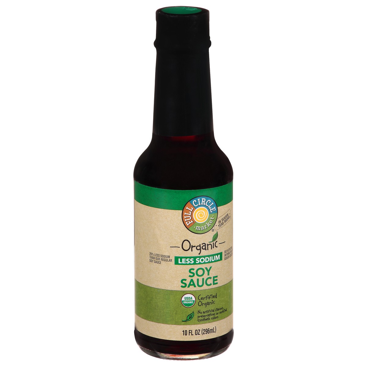 slide 7 of 11, Full Circle Market Organic Less Sodium Soy Sauce 10 fl oz, 10 fl oz