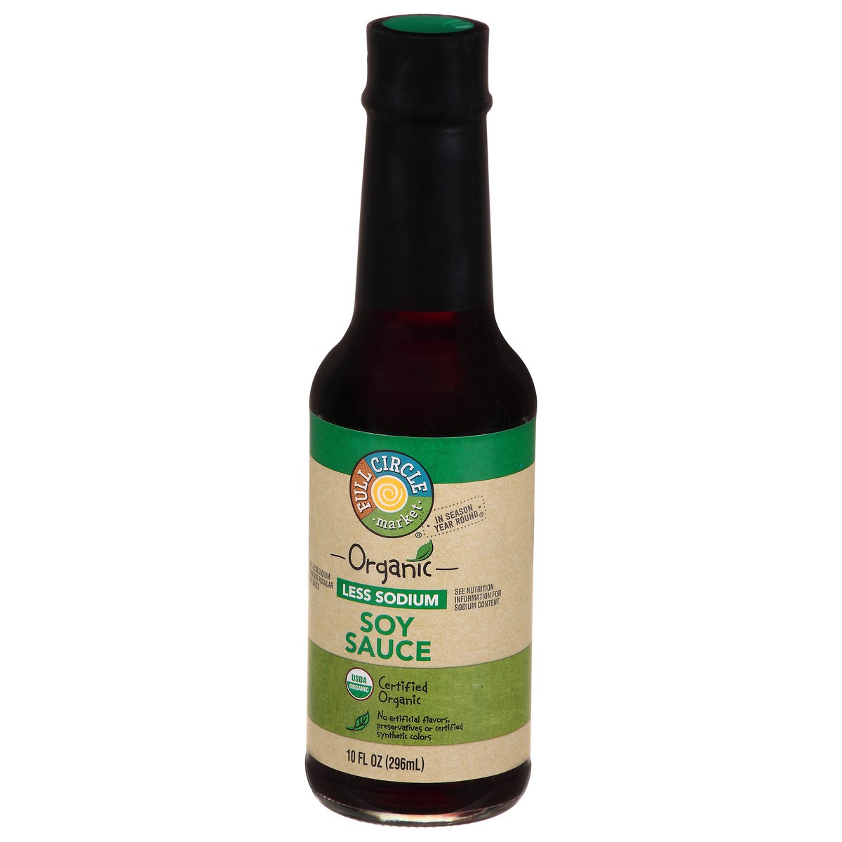 slide 9 of 11, Full Circle Market Organic Less Sodium Soy Sauce 10 fl oz, 10 fl oz