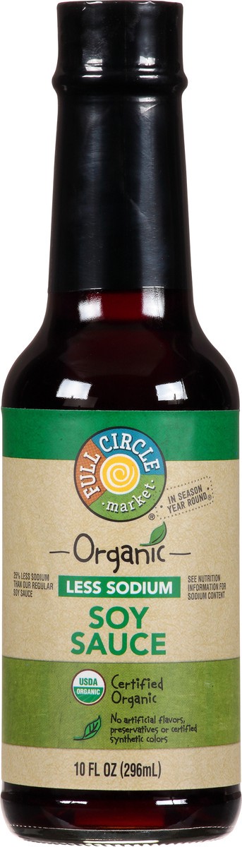 slide 2 of 11, Full Circle Market Organic Less Sodium Soy Sauce 10 fl oz, 10 fl oz