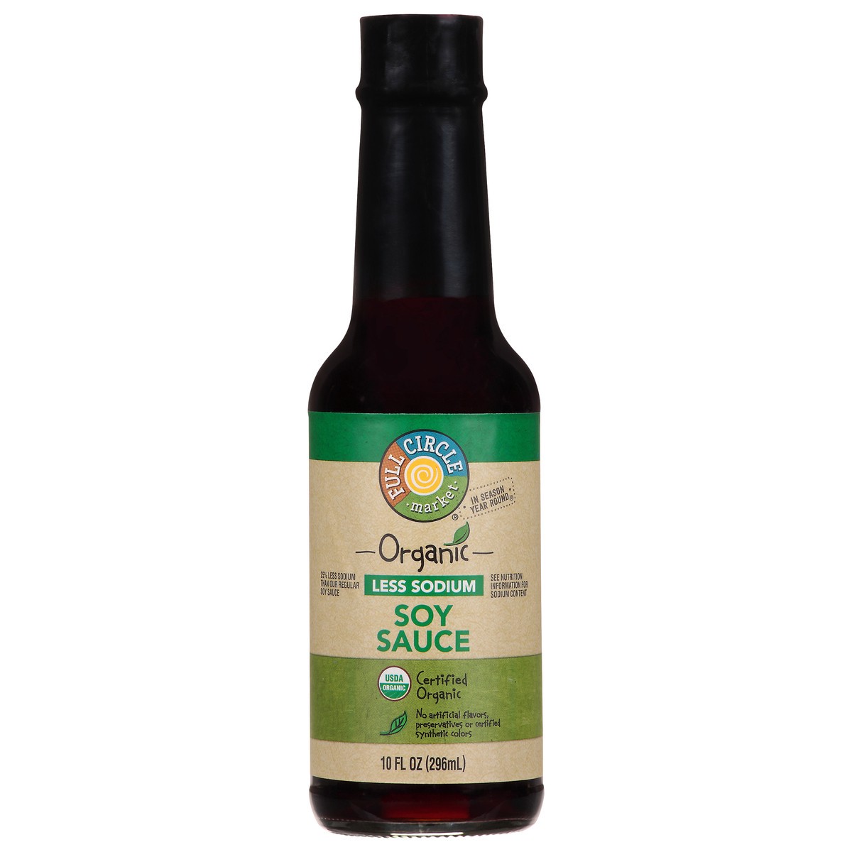 slide 6 of 11, Full Circle Market Organic Less Sodium Soy Sauce 10 fl oz, 10 fl oz