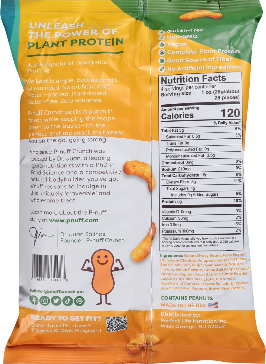 slide 2 of 14, P-Nuff Crunch Cheddar Jalapeno Protein Puffs 4 oz, 4 oz
