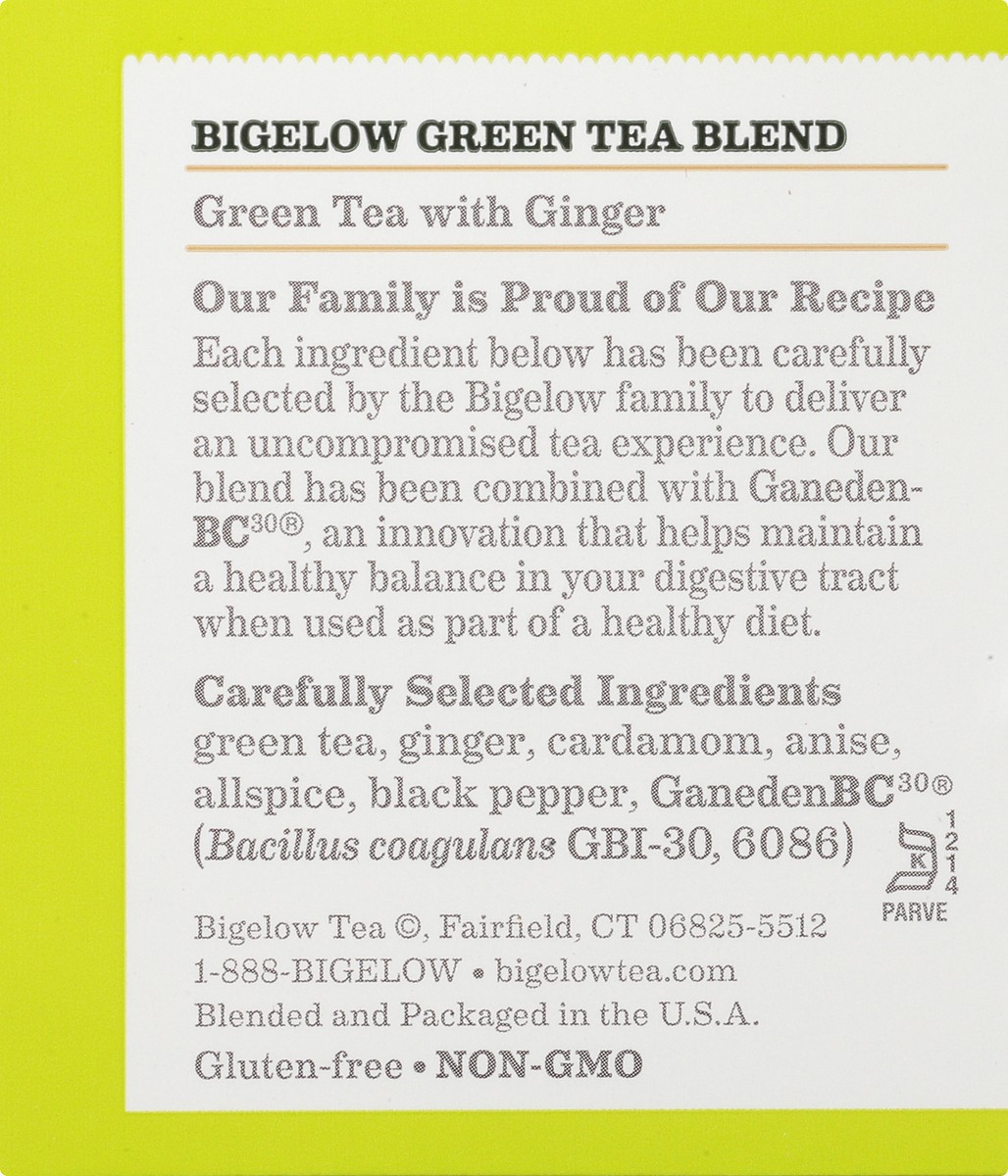 slide 8 of 9, Bigelow Green Tea With Ginger Plus Probiotics - 0.9 oz, 0.9 oz