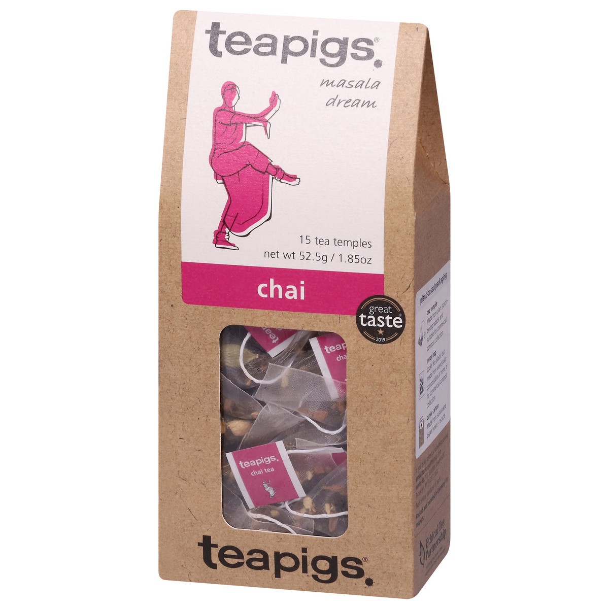 slide 3 of 9, teapigs Tea Temples Chai 15 - 3.5 g Tea Temples, 15 ct