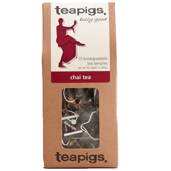 slide 1 of 1, teapigs Biodegradable Tea Temples - Chai Tea, 15 ct
