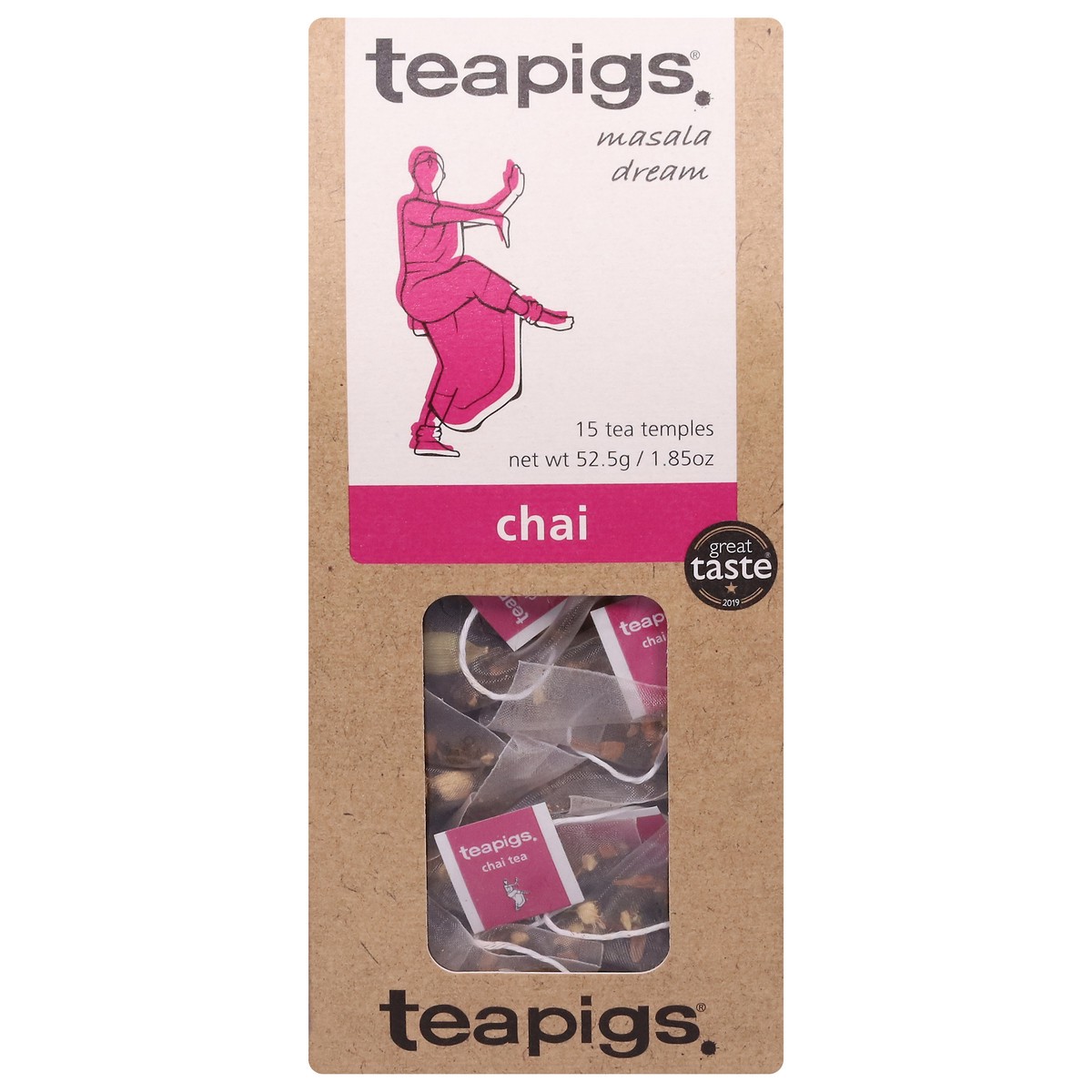 slide 1 of 9, teapigs Tea Temples Chai 15 - 3.5 g Tea Temples, 15 ct