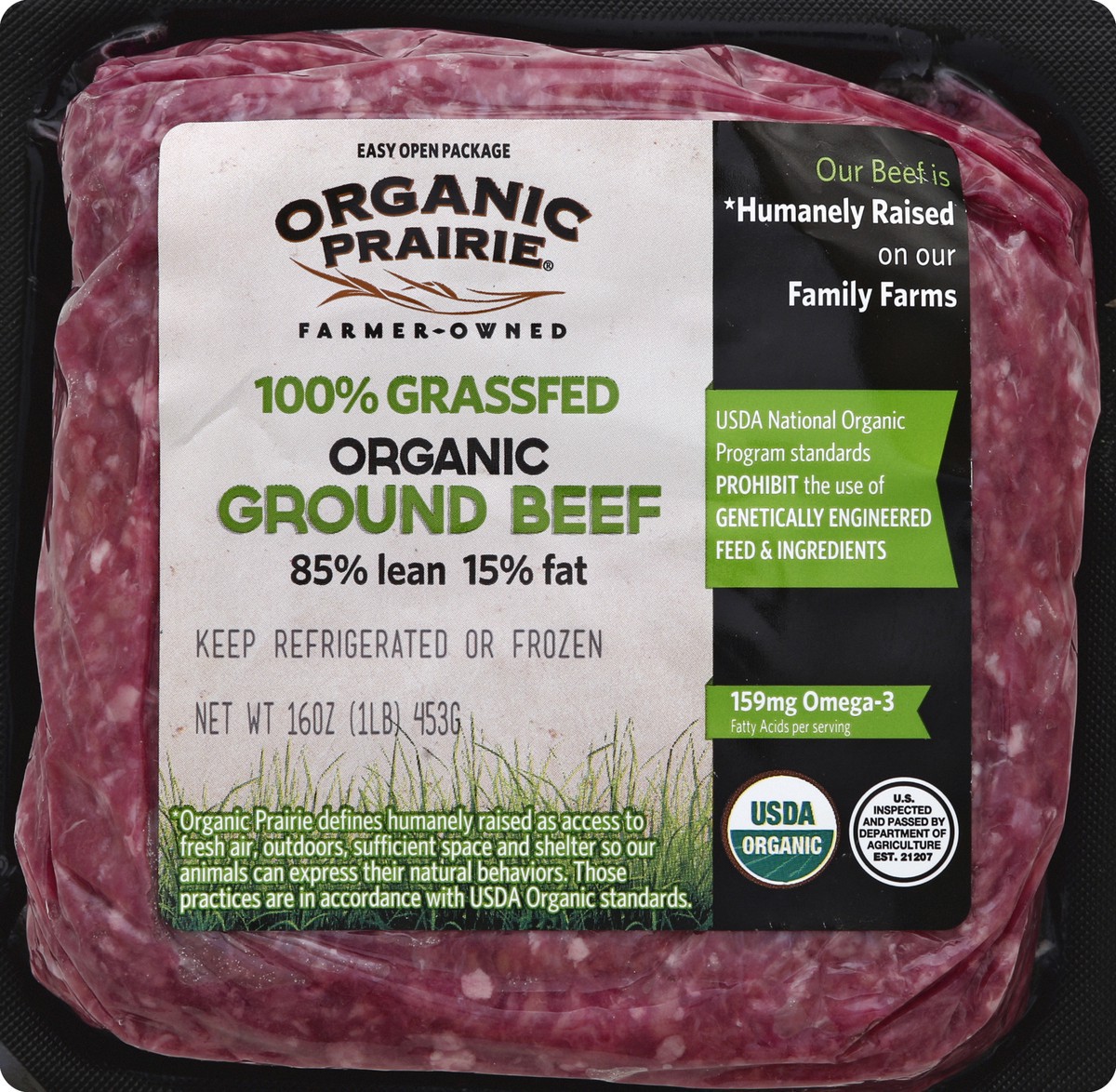 slide 3 of 6, Organic Prairie Ground Beef 16 oz, 16 oz