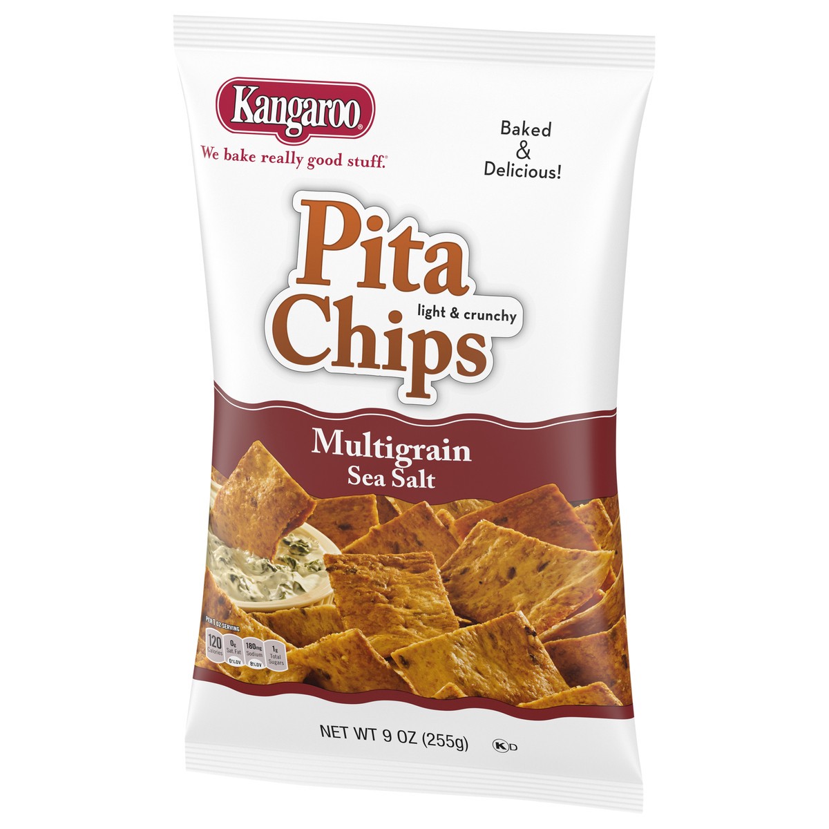 slide 9 of 11, KANGAROO Multi-Grain Sea Salt Pita Chips, 9 oz. Bag, 9 oz
