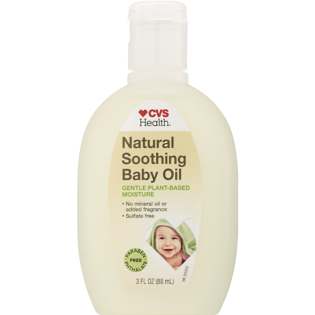 slide 1 of 1, CVS Health Natural Soothing Baby Oil, 3 oz