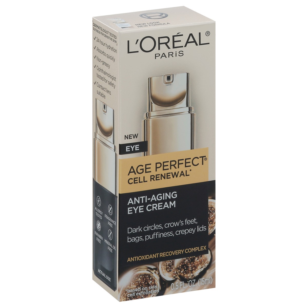 slide 3 of 9, L'Oréal Age Perfect Cell Renewal Anti-Aging Eye Cream 0.5 fl oz, 0.5 oz
