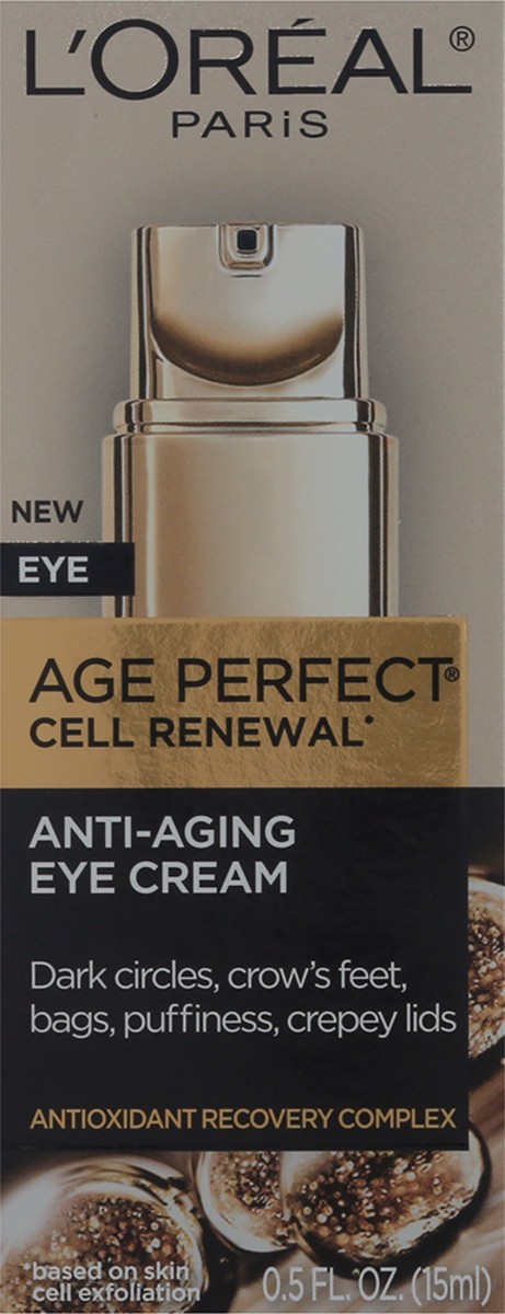 slide 5 of 9, L'Oréal Age Perfect Cell Renewal Anti-Aging Eye Cream 0.5 fl oz, 0.5 oz