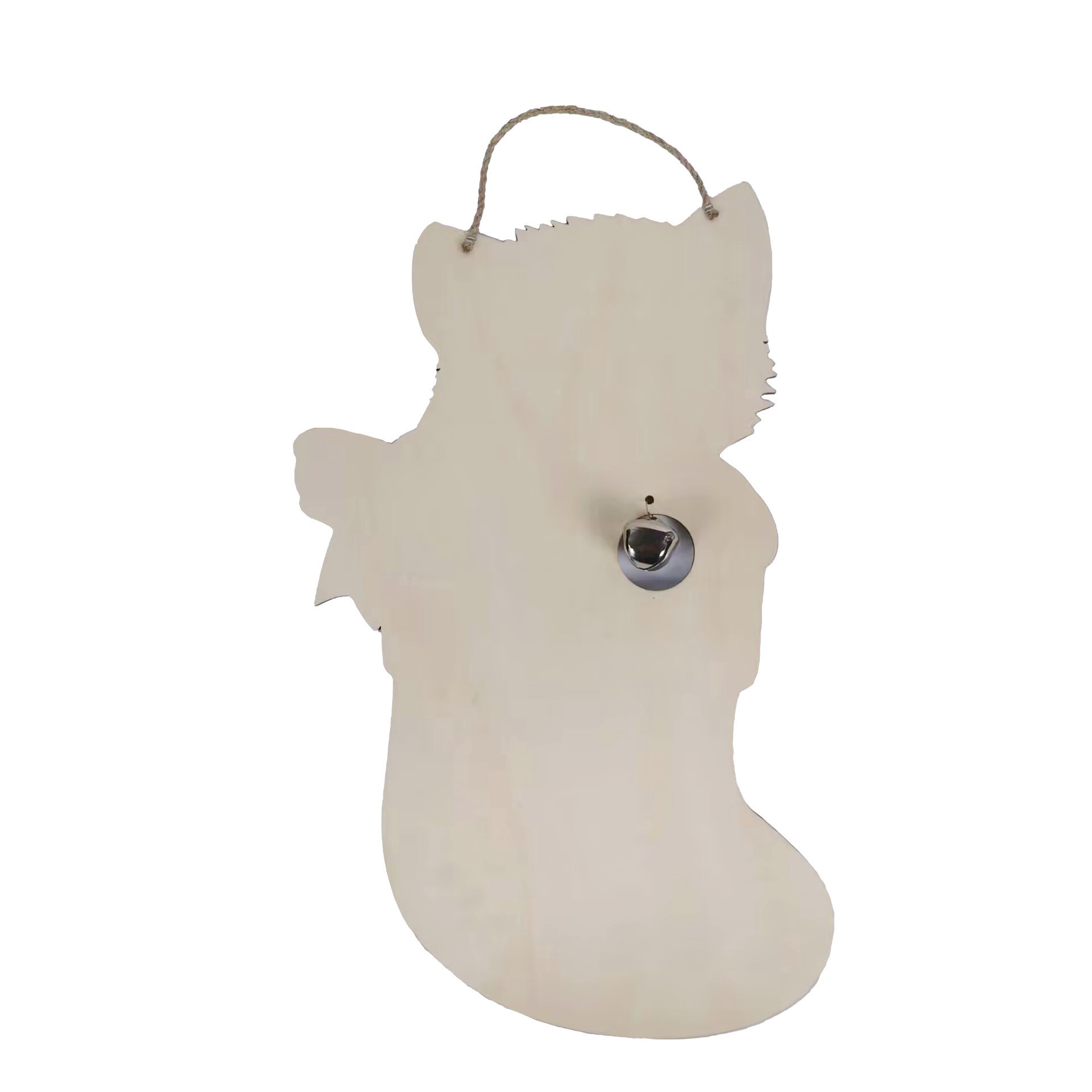 slide 3 of 3, 17" Kitten In Stocking Diy Wood Wall Plaque By Make Market, 10 in x 16.9 in