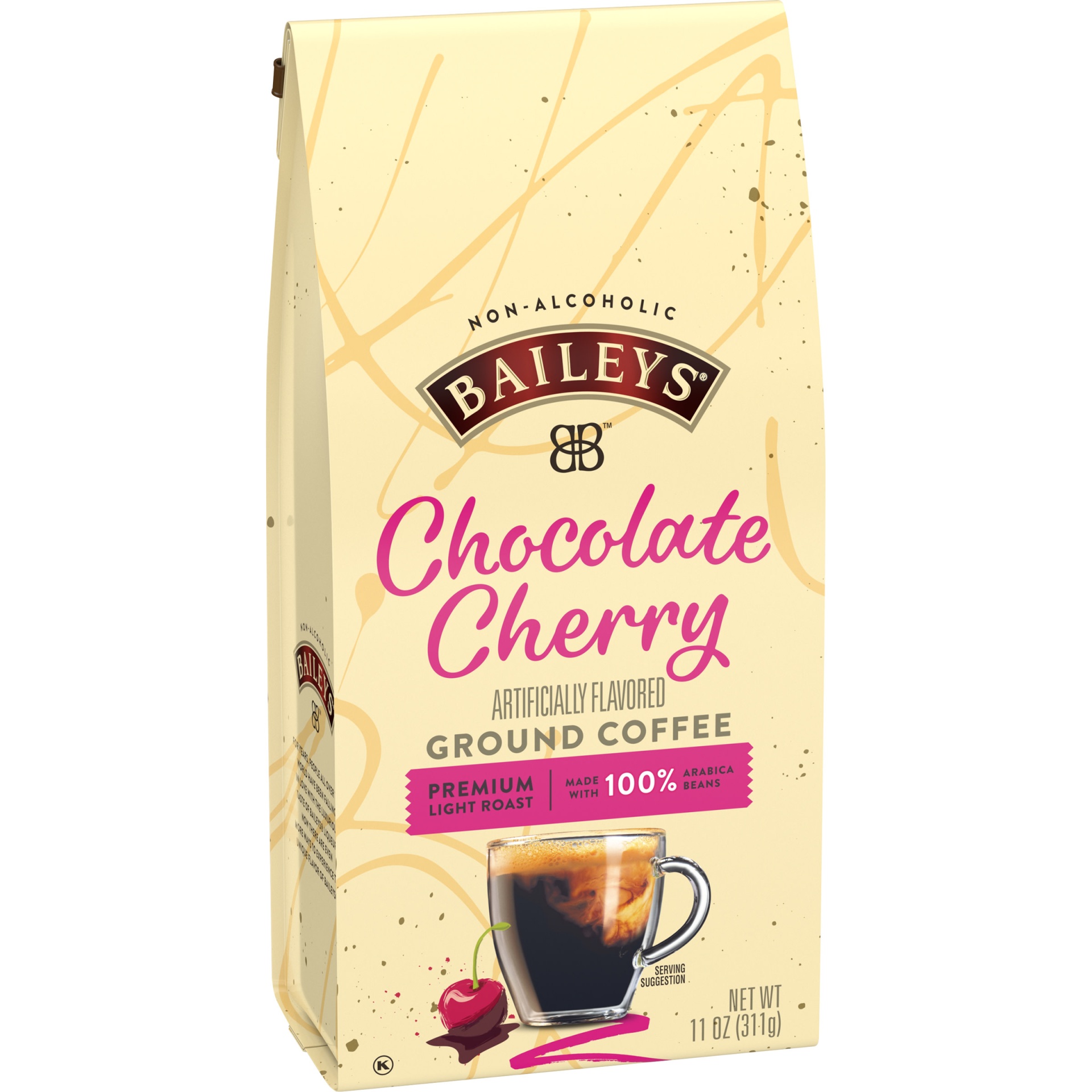 slide 2 of 7, Baileys Non-Alcoholic Chocolate Cherry Light Roast Ground Coffee, 11 oz