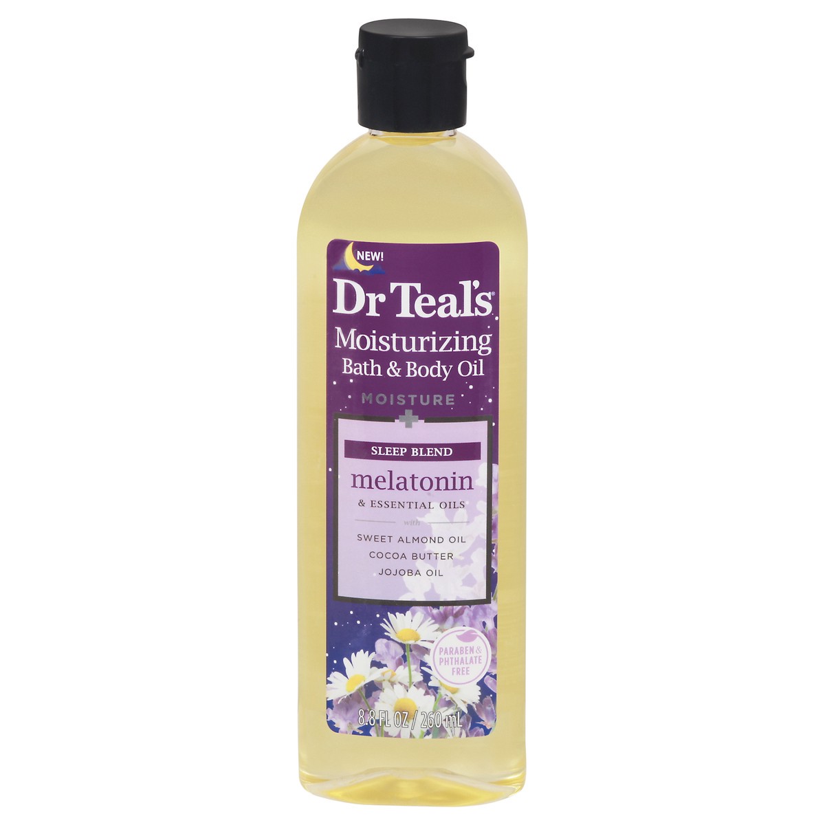 slide 3 of 12, Dr. Teal's Moisturizing Sleep Blend Bath & Body Oil 8.8 fl oz, 8.8 fl oz