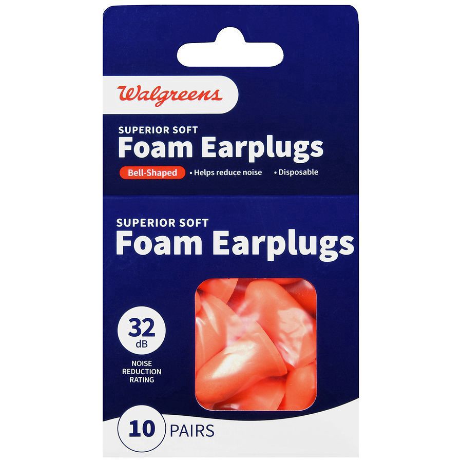 slide 3 of 5, Walgreens Bell-Shaped Foam Earplugs, 10 pair