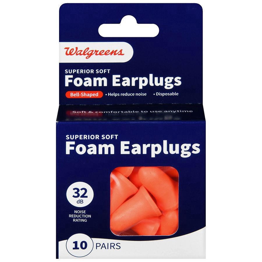 slide 1 of 5, Walgreens Bell-Shaped Foam Earplugs, 10 pair
