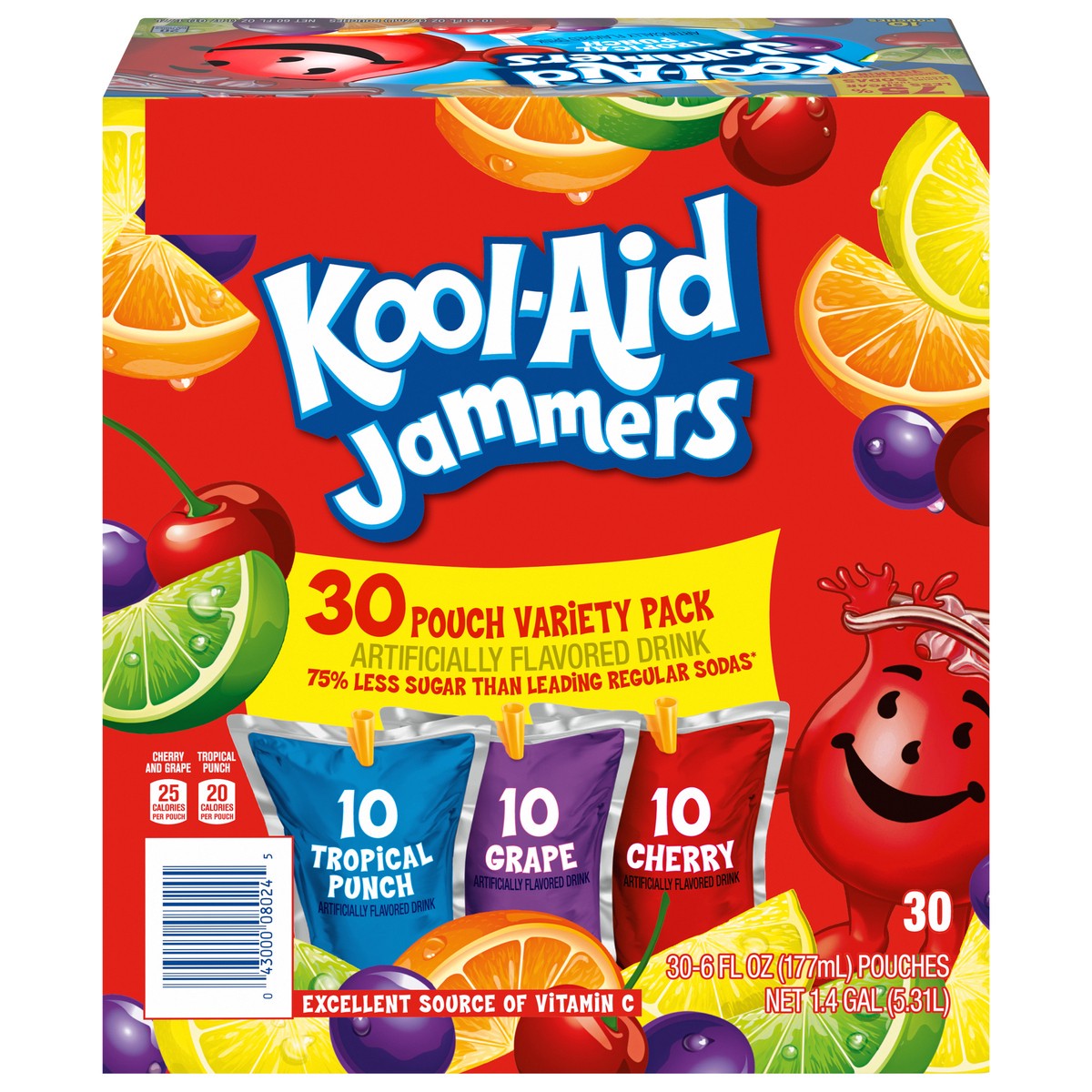 slide 1 of 5, Kool-Aid Jammers Variety Pack, 30 PK