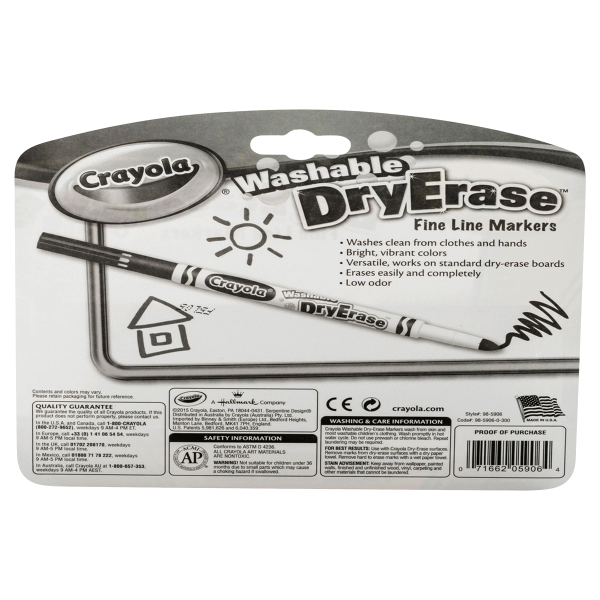 slide 3 of 4, Crayola Dry Erase Markers Fine Line Washable, 6 ct