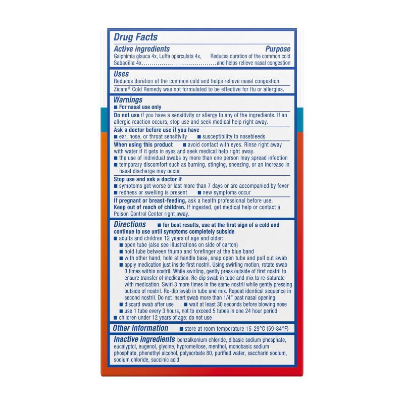 slide 2 of 9, Zicam Cold Remedy Cold Shortening Medicated Zinc-Free Nasal Swabs - 20ct, 20 ct