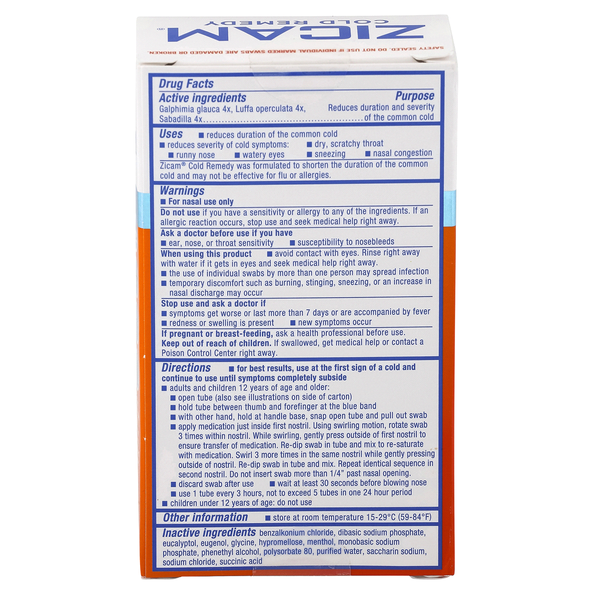 Zicam Cold Remedy Nasal Swabs 20 Ct Shipt