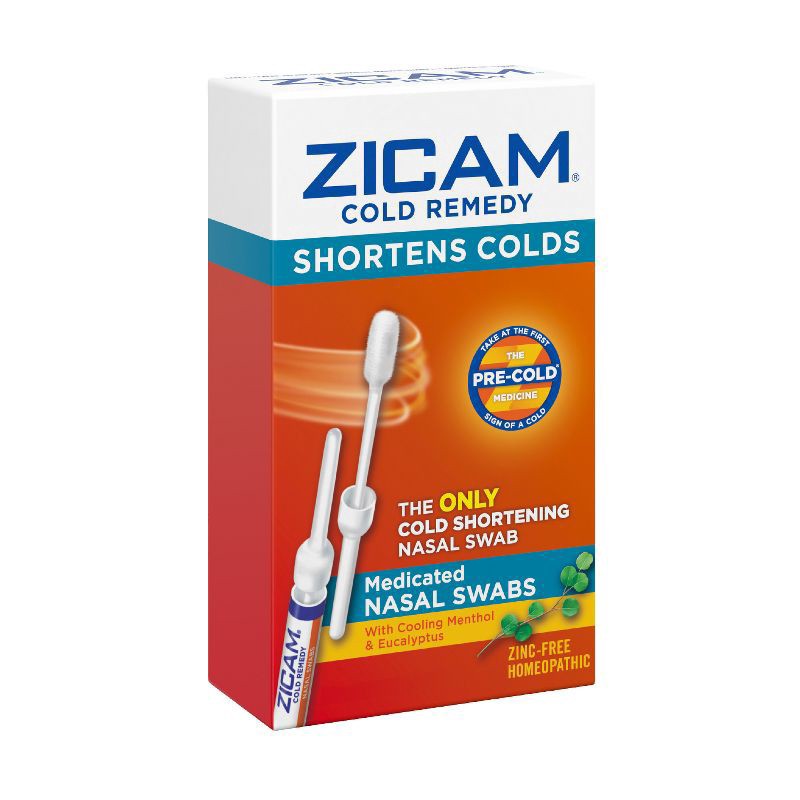 slide 3 of 9, Zicam Cold Remedy Cold Shortening Medicated Zinc-Free Nasal Swabs - 20ct, 20 ct