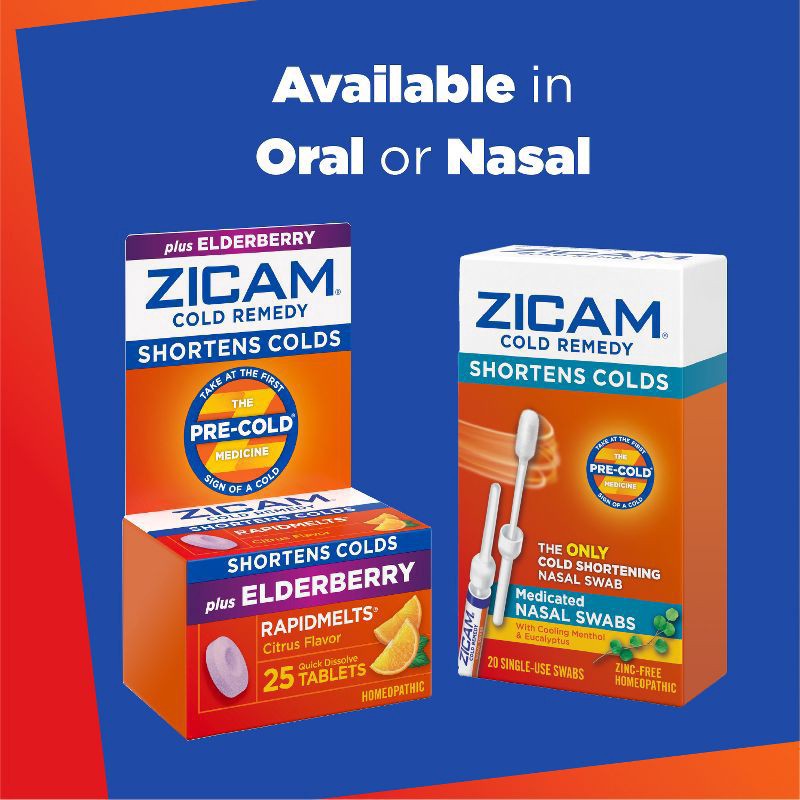 slide 7 of 9, Zicam Cold Remedy Cold Shortening Medicated Zinc-Free Nasal Swabs - 20ct, 20 ct