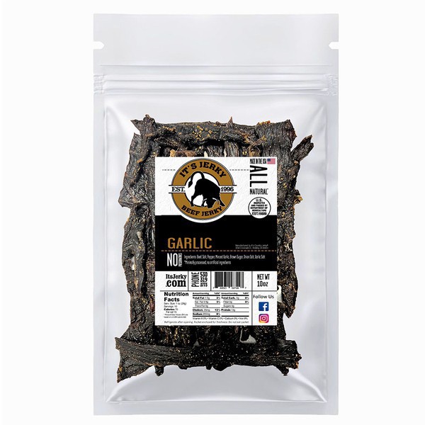 slide 1 of 1, It's Jerky, Garlic Beef Jerky - 10 oz, 10 oz