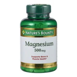 Nature's Bounty High Potency Magnesium Whole Body Support One a Day Tablets, 500 mg Magnesium Oxide