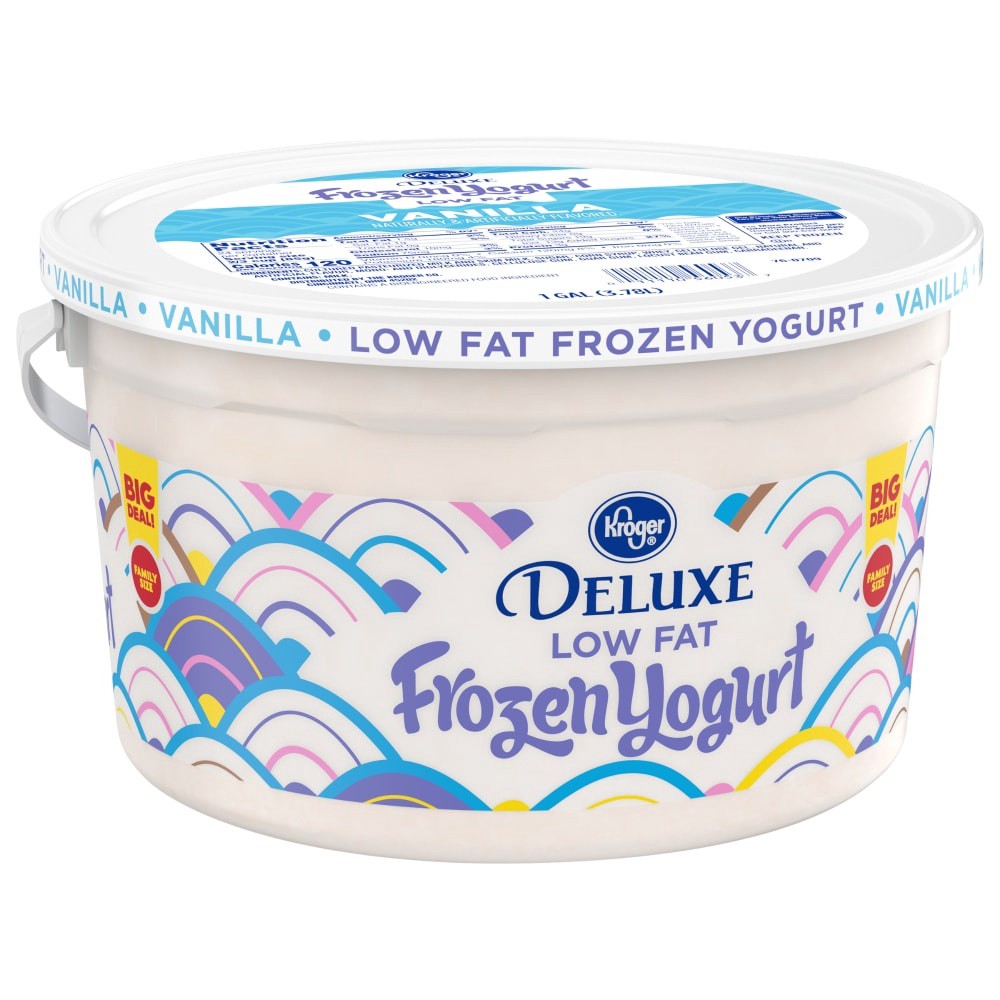 slide 1 of 4, Kroger Party Pail Vanilla Frozen Yogurt, 128 fl oz