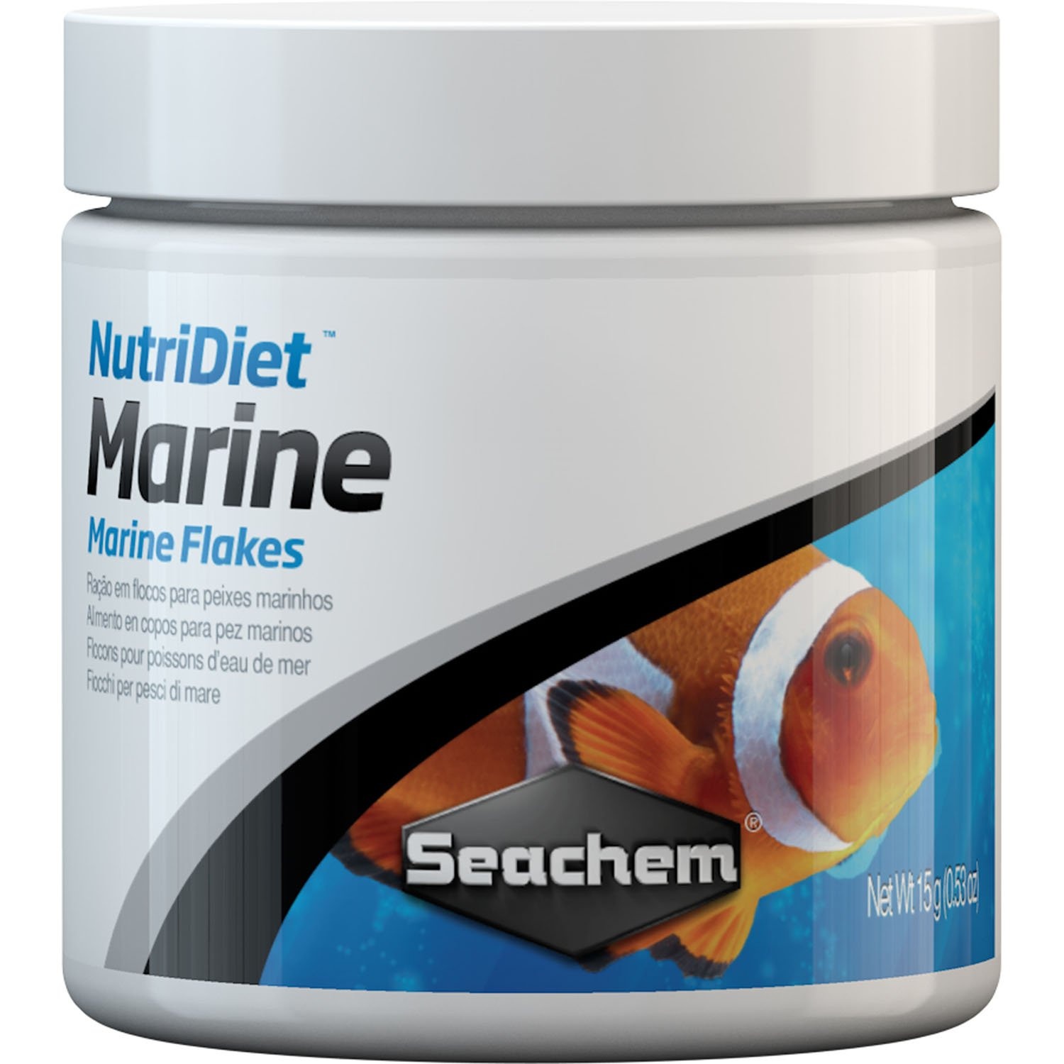 slide 1 of 1, Seachem NutriDiet Marine Fish Flakes, 0.5 oz