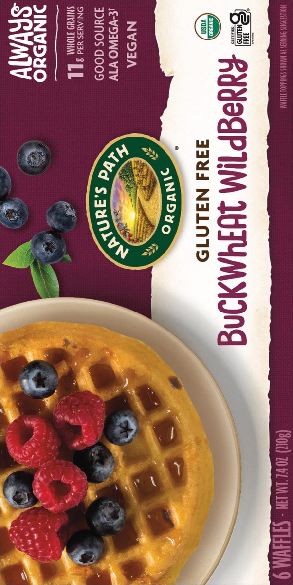 slide 2 of 3, Nature's Path Organic Wildberry Buckwheat Waffles 7oz Box, 7.4 oz