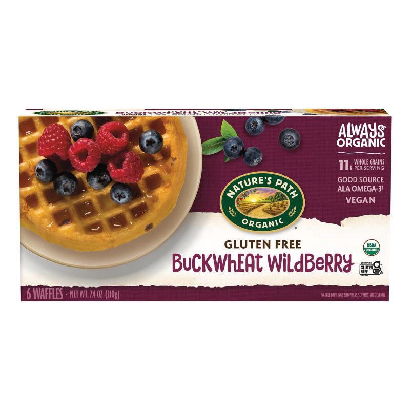 slide 1 of 3, Nature's Path Organic Wildberry Buckwheat Waffles 7oz Box, 7.4 oz