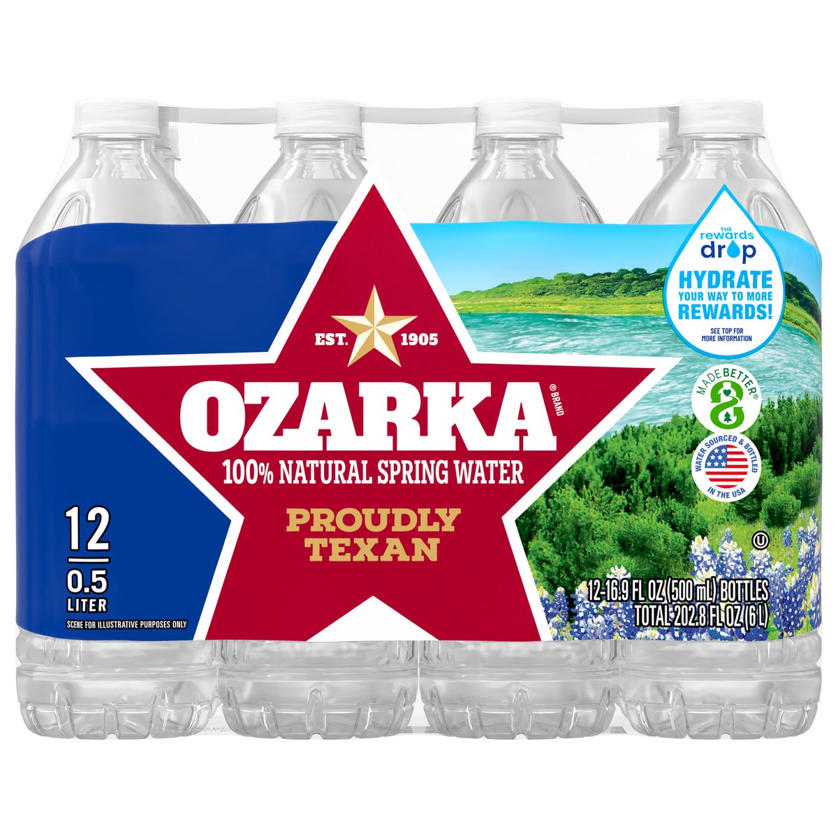 slide 1 of 5, OZARKA Brand 100% Natural Spring Water, (Pack of 12) - 16.9 fl oz, 12 ct; 16.9 fl oz