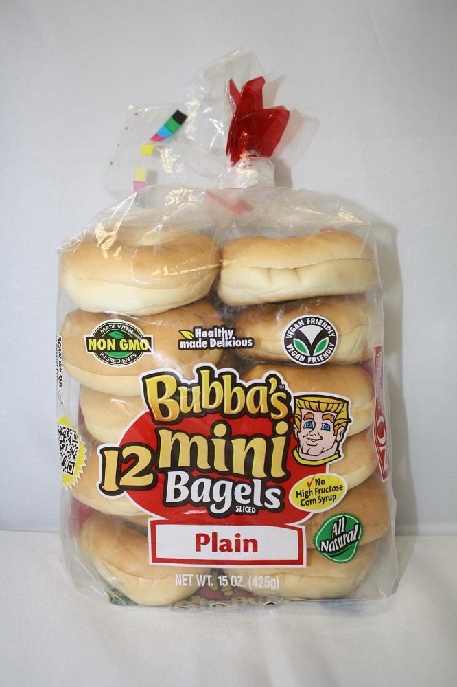 slide 1 of 1, Bubba's Plain Mini Bagels, 15 oz