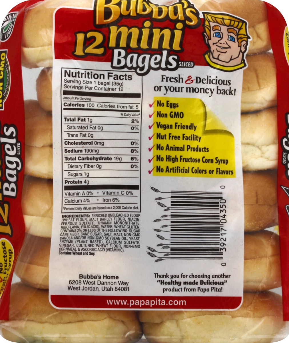 slide 3 of 7, Bubbas Bagels 12 ea, 12 ct