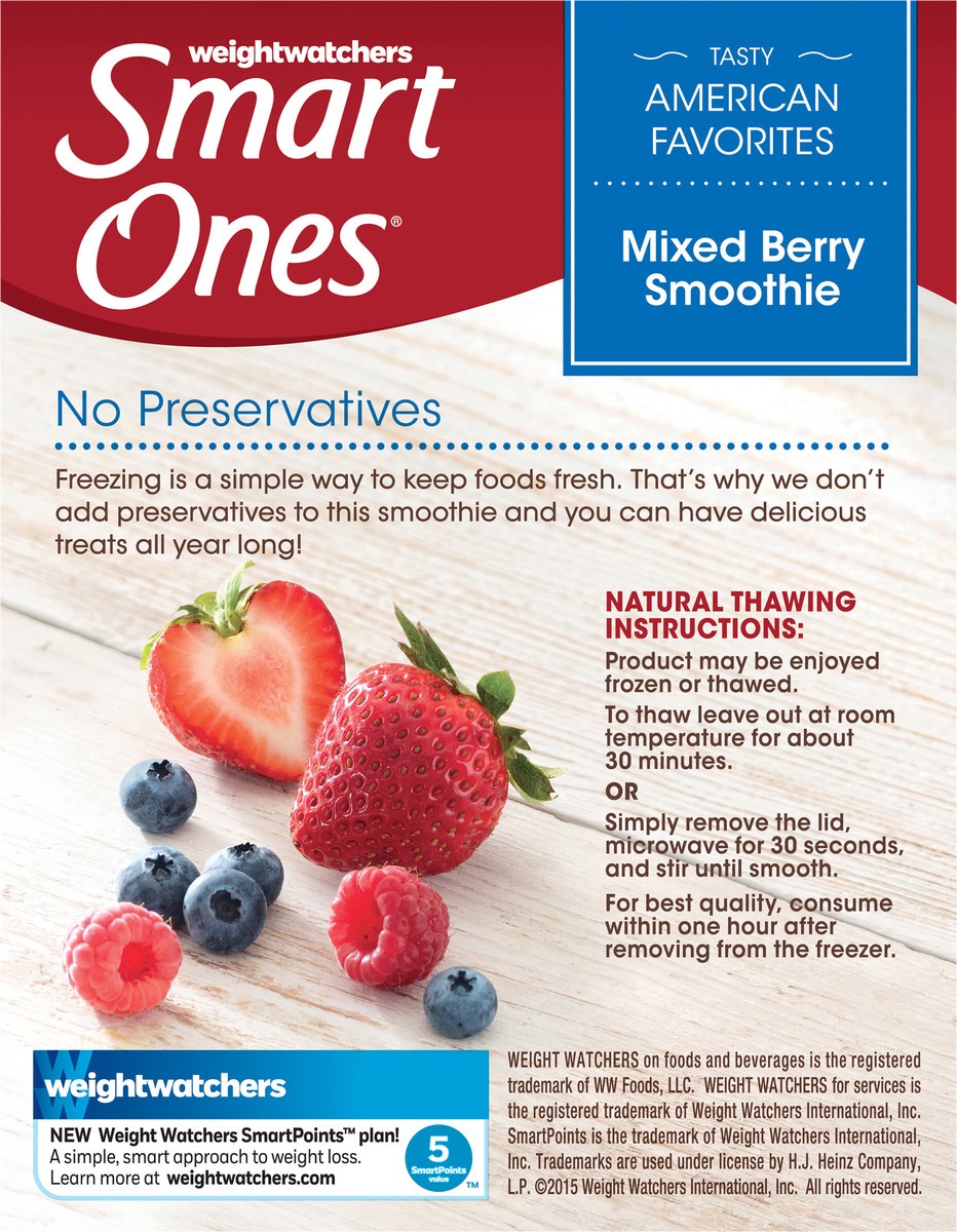 slide 4 of 11, Smart Ones Tasty American Favorites Mixed Berry Smoothie 8 fl. oz. Box, 8 fl oz