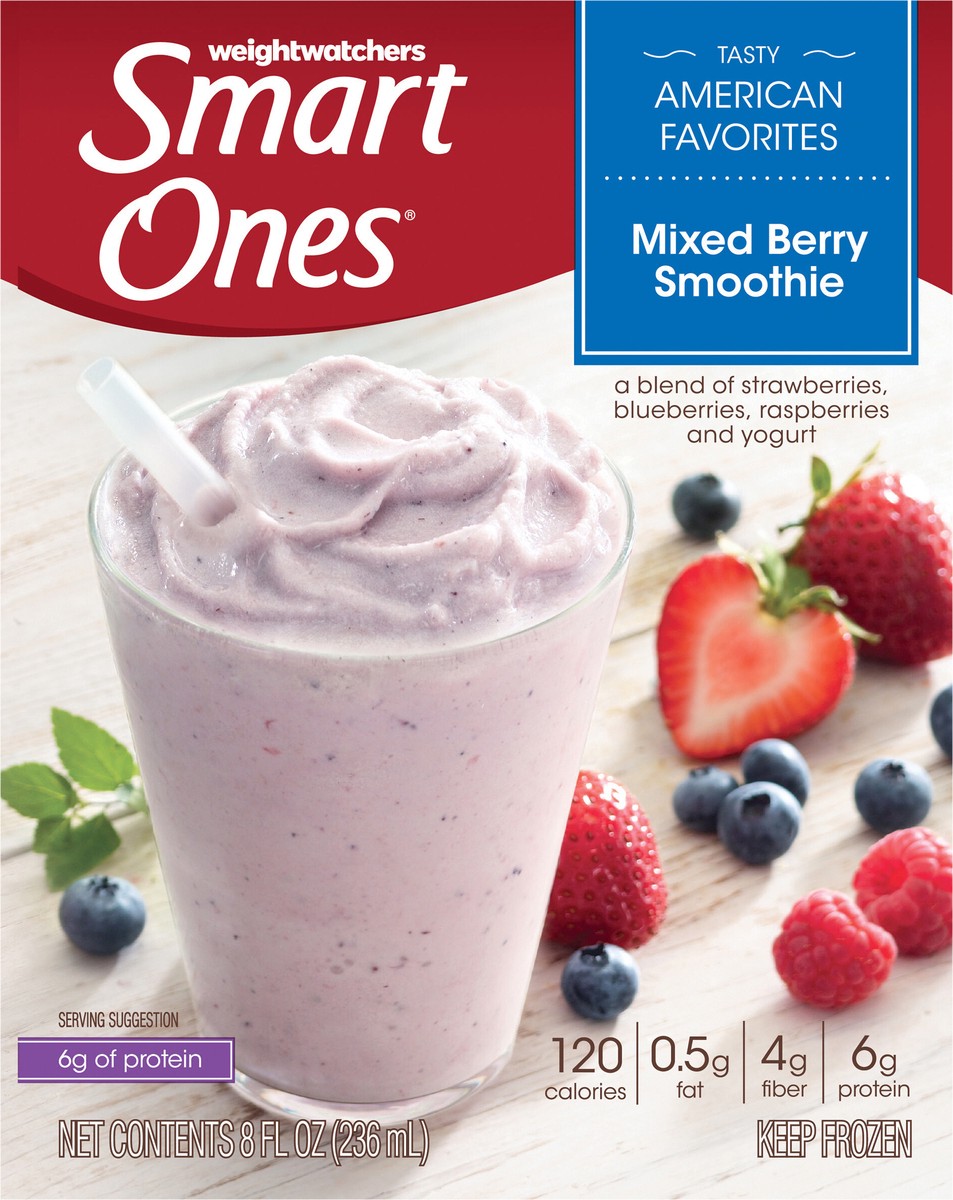 slide 9 of 11, Smart Ones Tasty American Favorites Mixed Berry Smoothie 8 fl. oz. Box, 8 fl oz