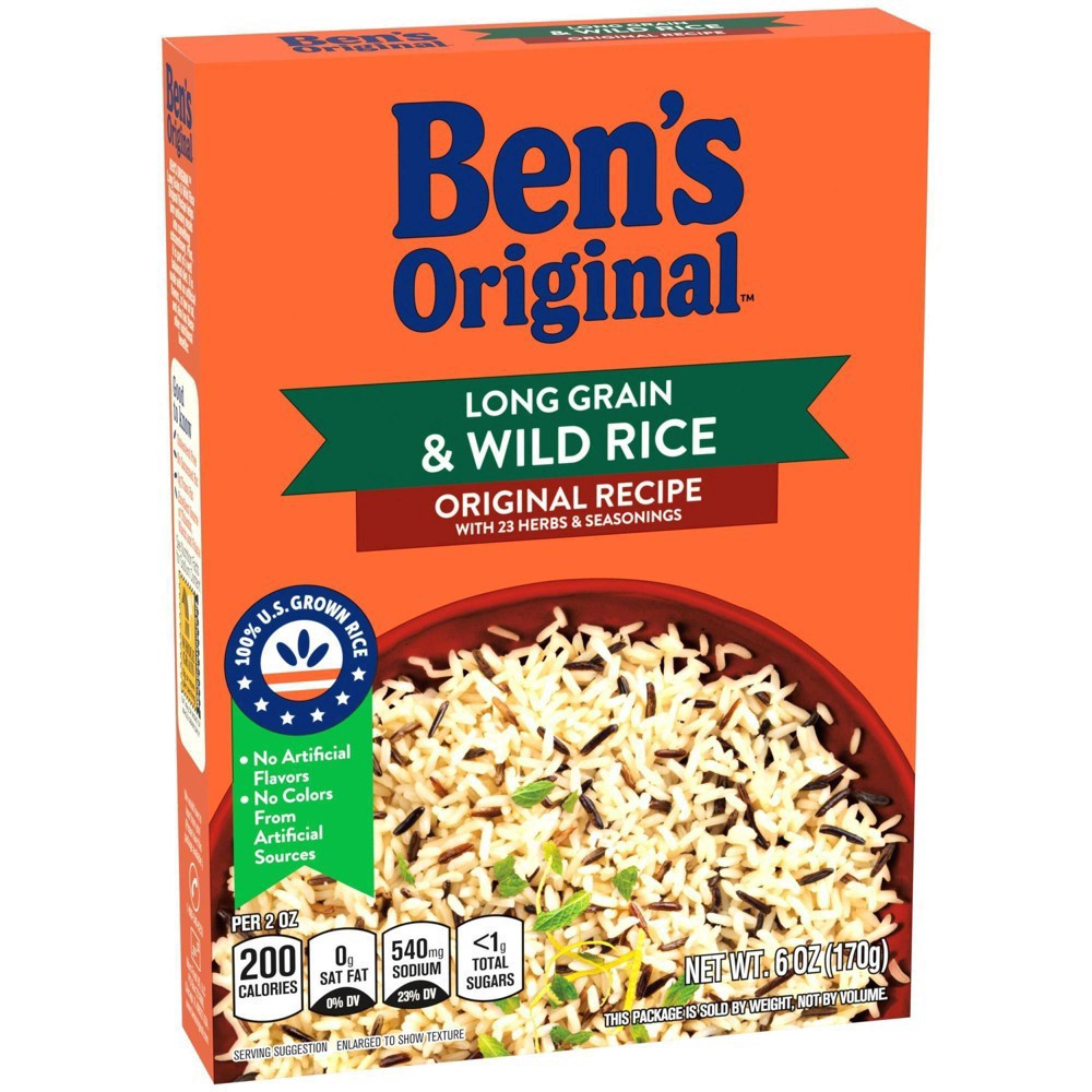 slide 3 of 13, Ben's Original Seasoned Long Grain & Wild Rice - 6oz, 6 oz