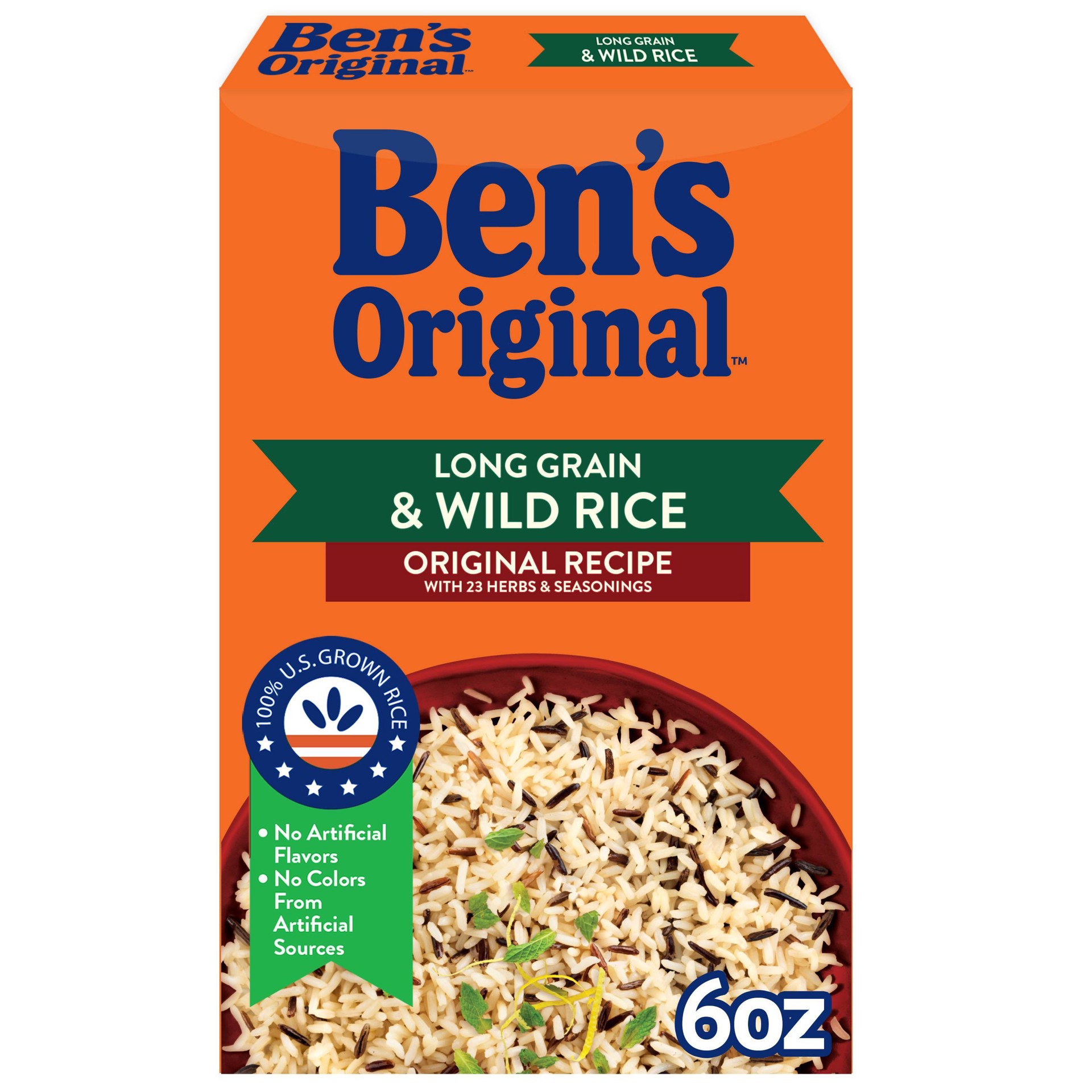 slide 1 of 13, Ben's Original Seasoned Long Grain & Wild Rice - 6oz, 6 oz