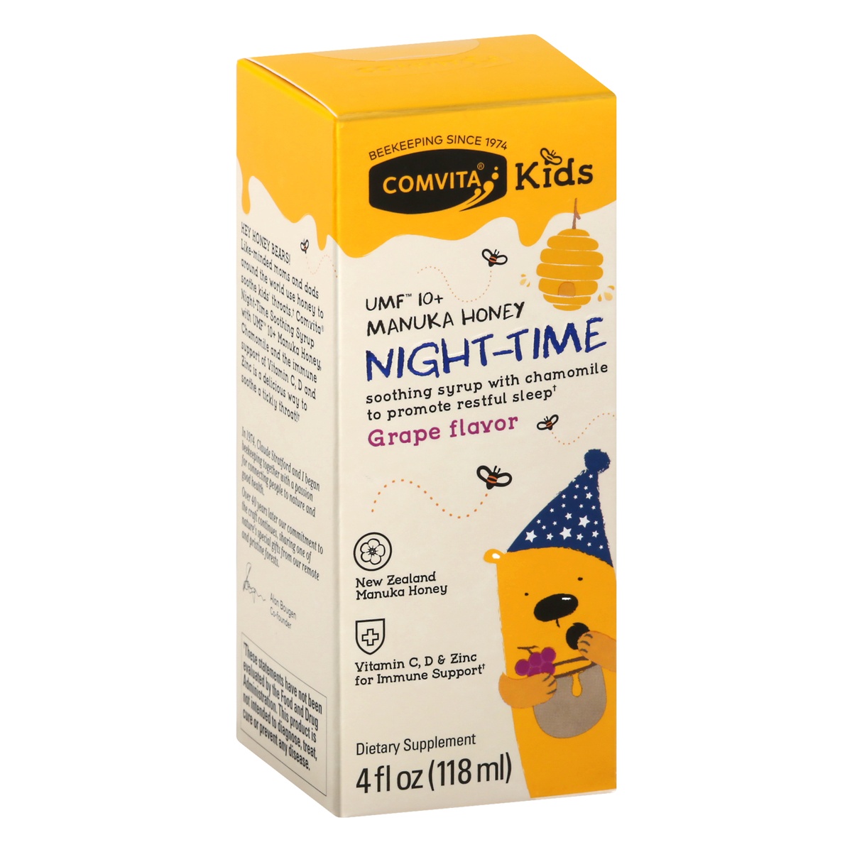 slide 2 of 10, Comvita Kids Soothe Manuka Honey Night Syrup, 4 oz