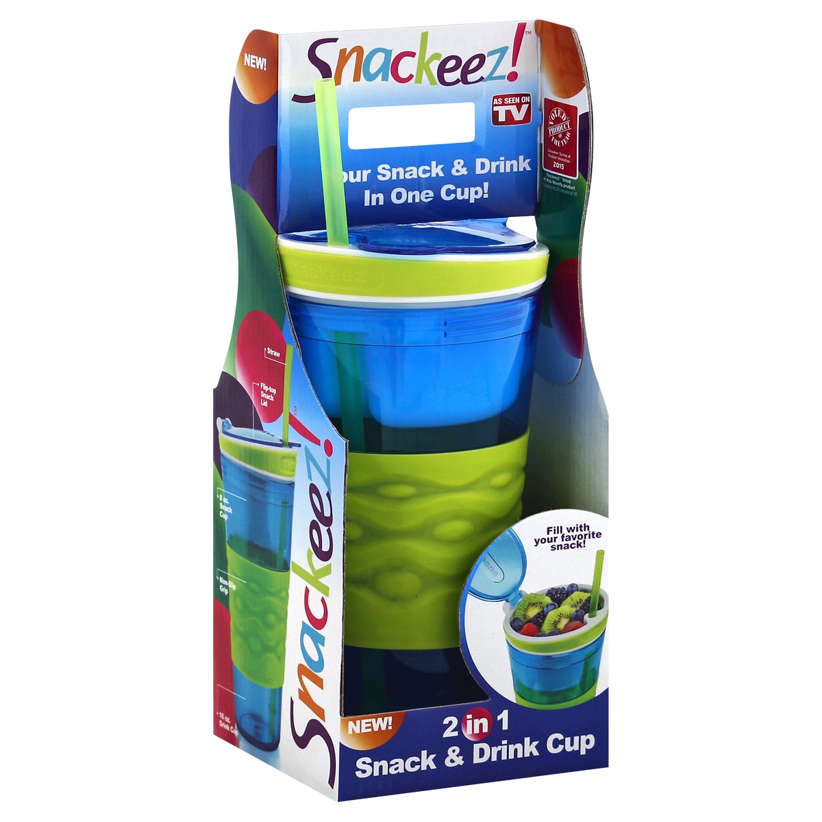 slide 2 of 5, Snackeez Snack & Drink Cup 1 ea, 1 ct