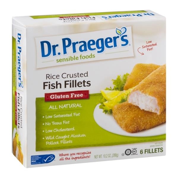 slide 1 of 1, Dr. Praeger's Rice Crusted Fish Fillets, 10.2 oz