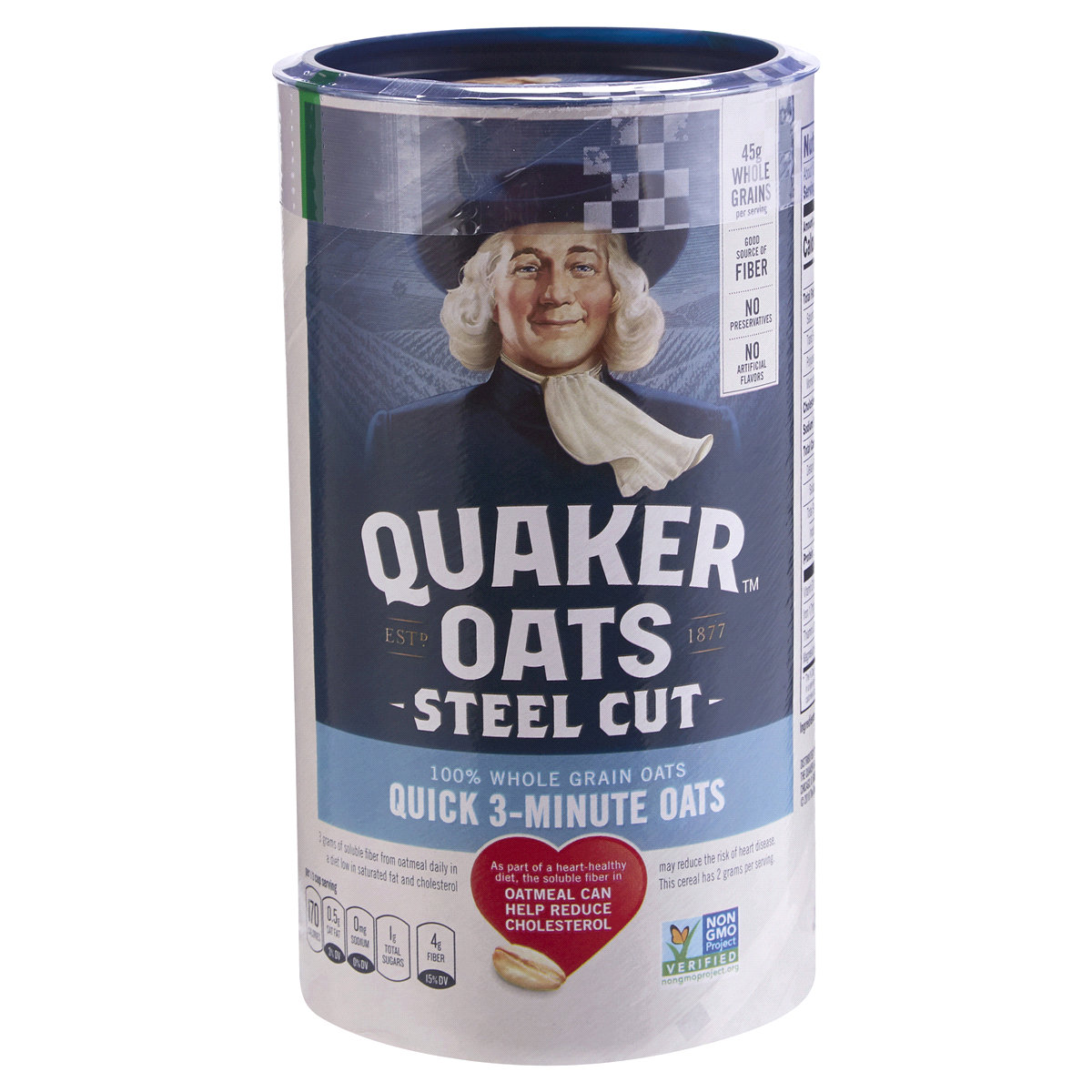 slide 1 of 4, Quaker Steel Cut Oats Quick 3-min., 25 oz