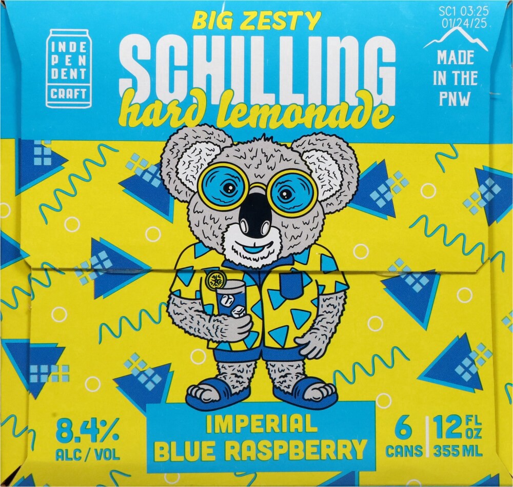 slide 3 of 6, Schilling Imperial Blue Raspberry Hard Lemonade, 6 ct; 12 oz