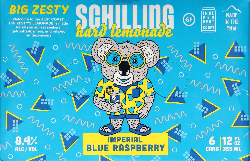 slide 5 of 6, Schilling Imperial Blue Raspberry Hard Lemonade, 6 ct; 12 oz