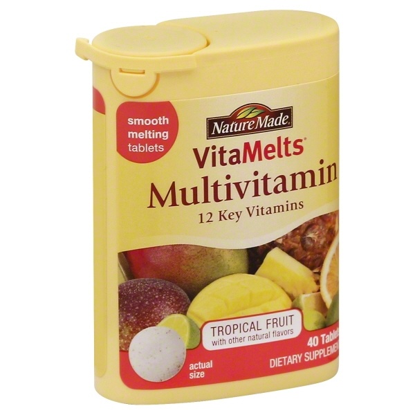 slide 1 of 1, Nature Made Multivitamin, Tablets, Tropical Fruit, 40 ct